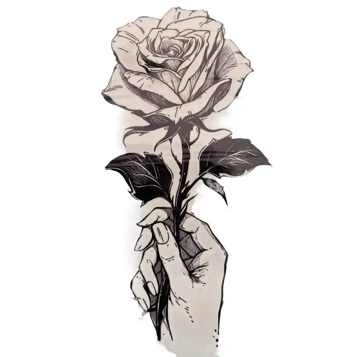 Geçici Gül Figürlü Dövme Tatto