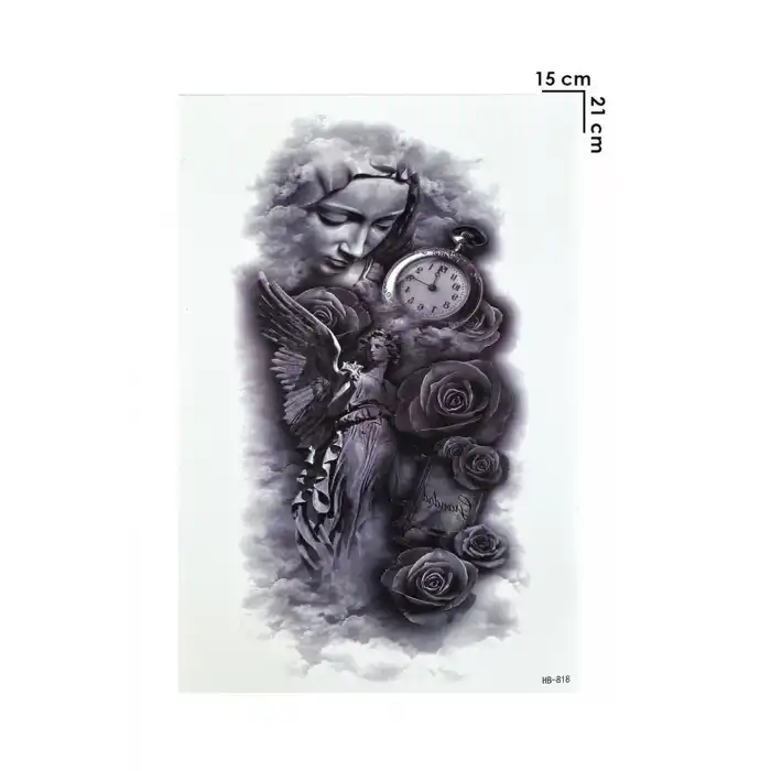 Geçici Gül ve Saat Dövme Tattoo