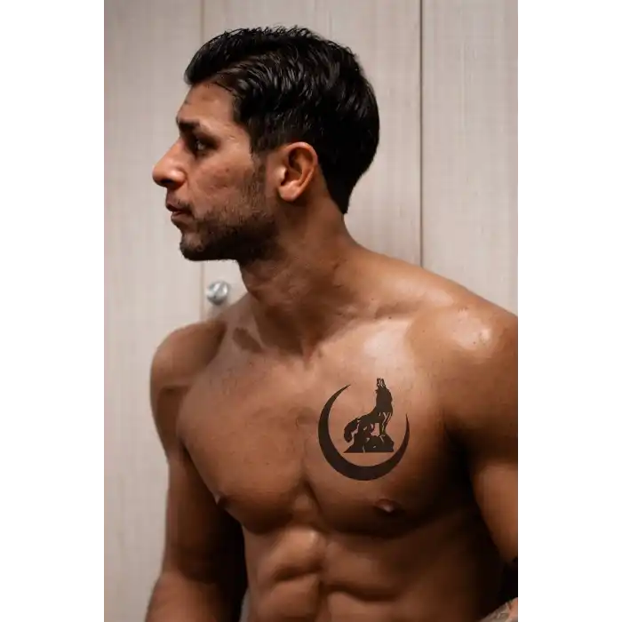 Geçici Hilal ve Kurt Dövme Tattoo