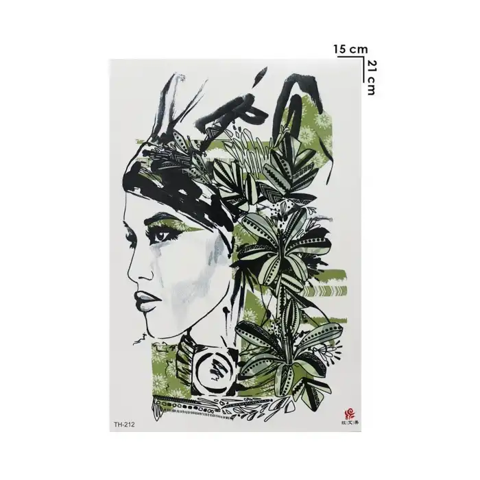 Geçici Kadın Modelli Dövme Tattoo