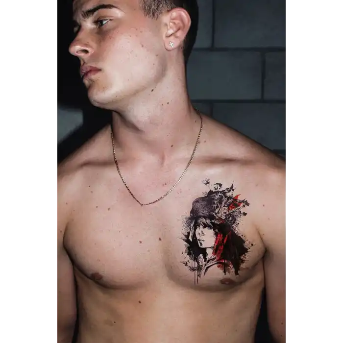 Geçici Kadın Modelli Dövme Tattoo