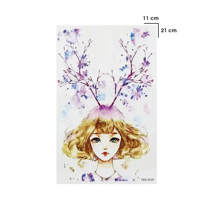 Geçici Kadın Modelli Dövme Tattoo