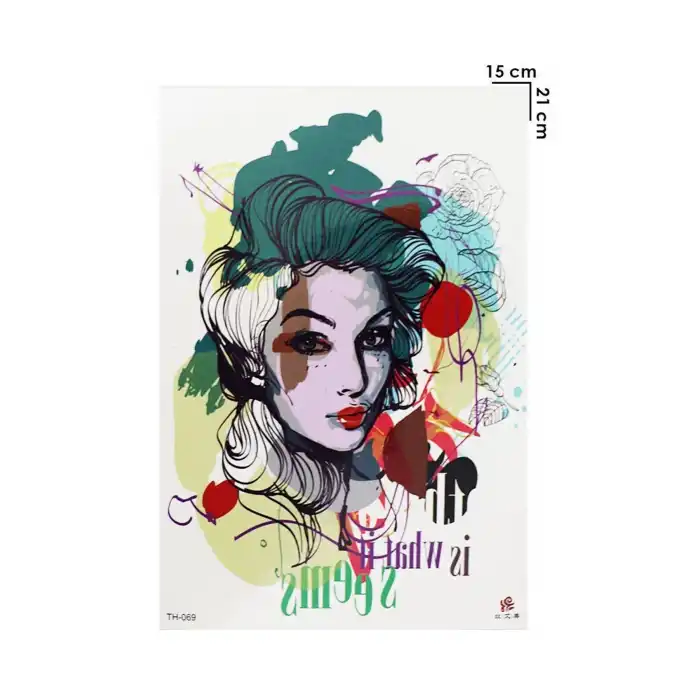 Geçici Kadın Modelli Dövme Tattoo