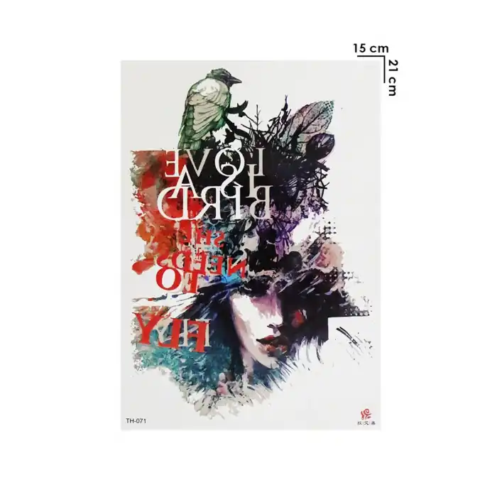 Geçici Kadın Modelli Dövme Tattoo