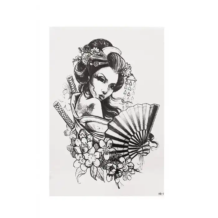 Geçici Kadın Modelli Dövme Tattoo