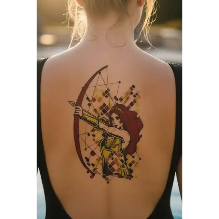 Geçici Kadın Modelli Dövme Tattoo