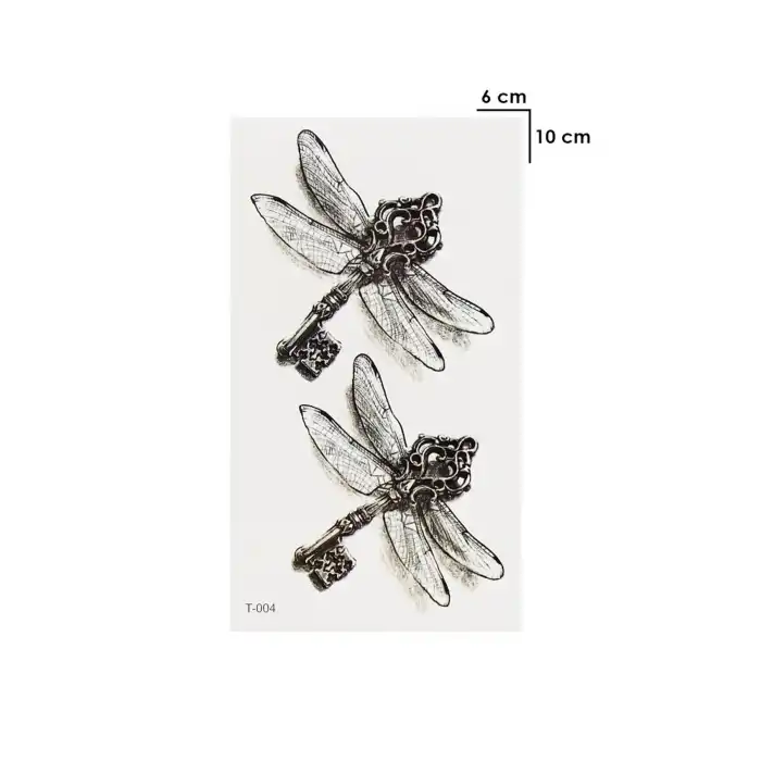 Geçici Kanatlı Anahtar Mini Dövme Tattoo