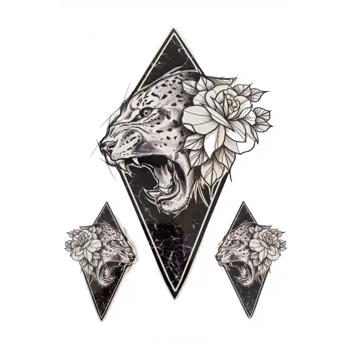 Geçici Kaplan Figürlü Dövme Tattoo