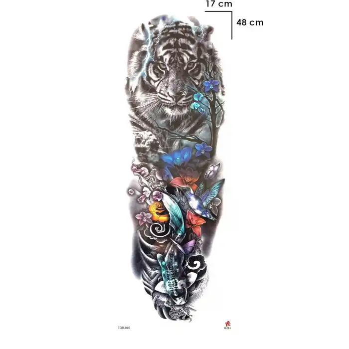 Geçici Kaplan Kol Dövme Tattoo