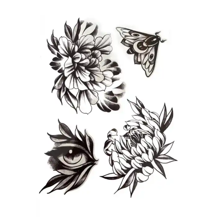 Geçici Karışık Figür Dövme Tattoo