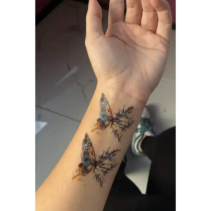 Geçici Kelebek Figürlü Dövme Tattoo
