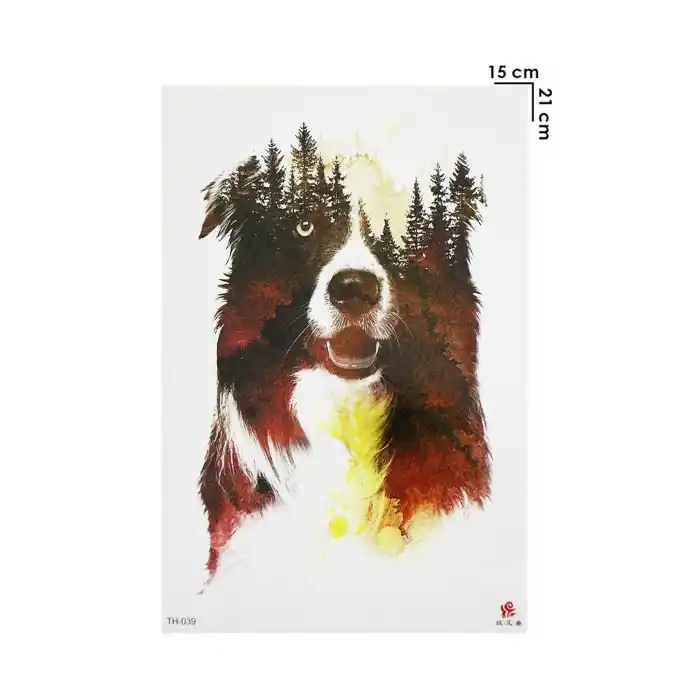 Geçici Köpek Dövme Tattoo