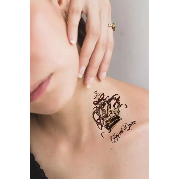 Geçici Kral Tacı Dövme Tattoo