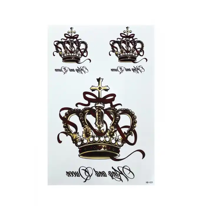 Geçici Kral Tacı Dövme Tattoo