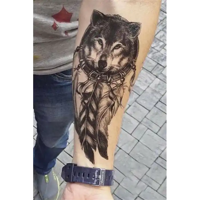 Geçici Kurt Dövme Tattoo
