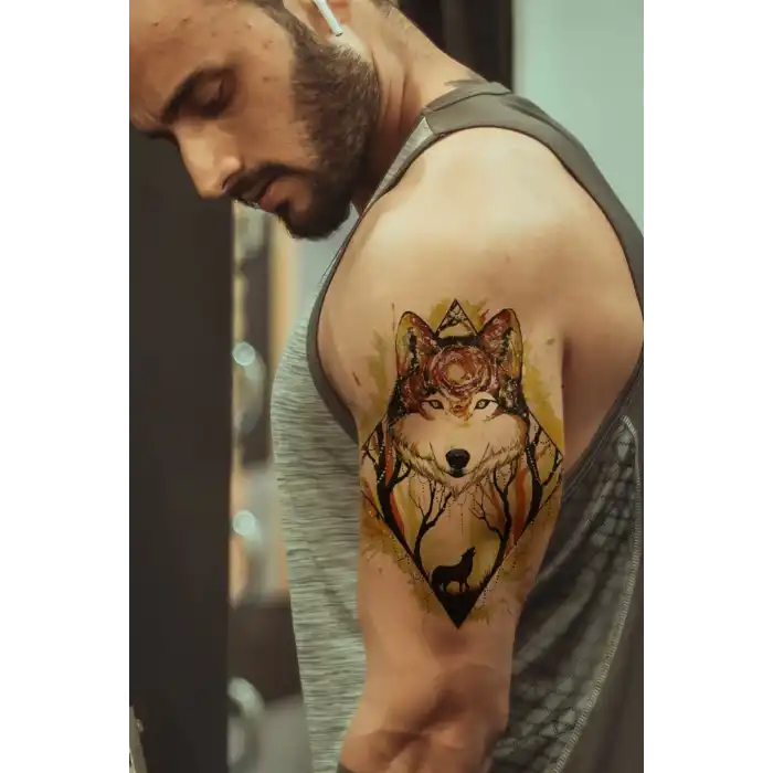 Geçici Kurt Dövme Tattoo