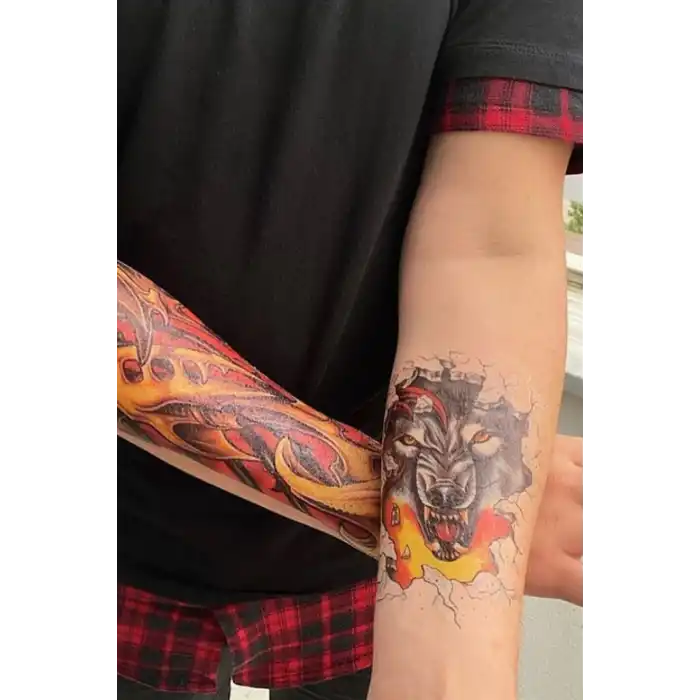 Geçici Kurt Dövme Tattoo