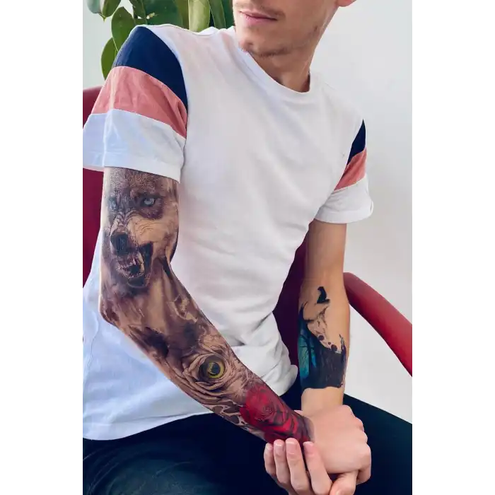 Geçici Kurt Dövme Tattoo