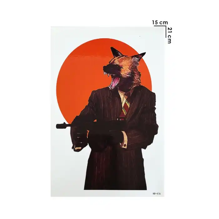 Geçici Kurt Dövme Tattoo