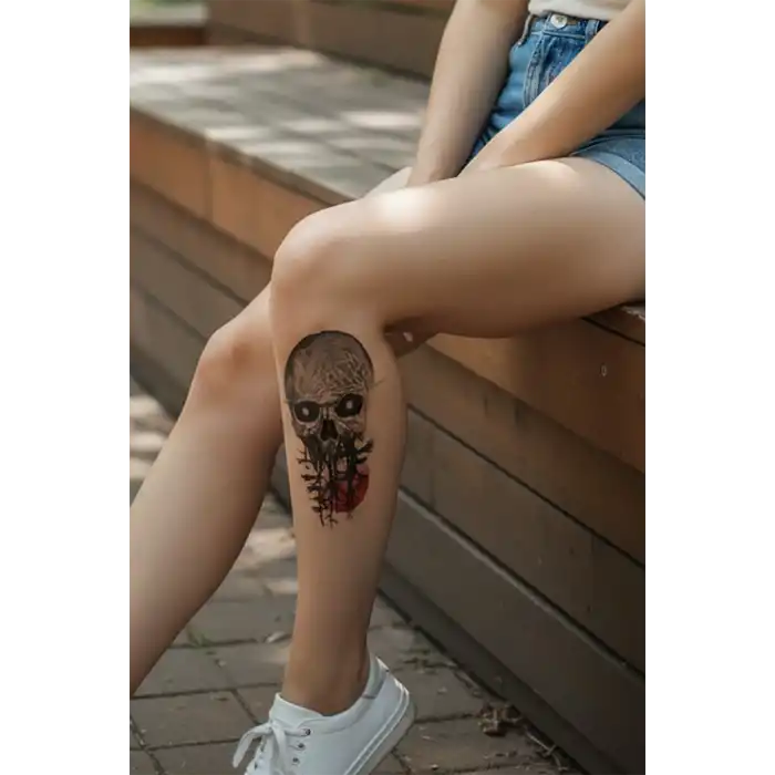 Geçici Kurukafa Dövme Tattoo