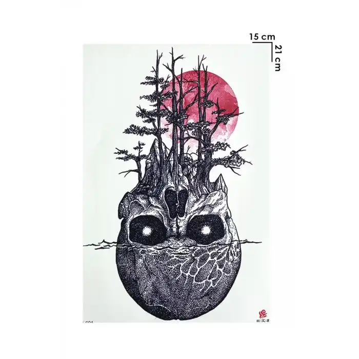 Geçici Kurukafa Dövme Tattoo