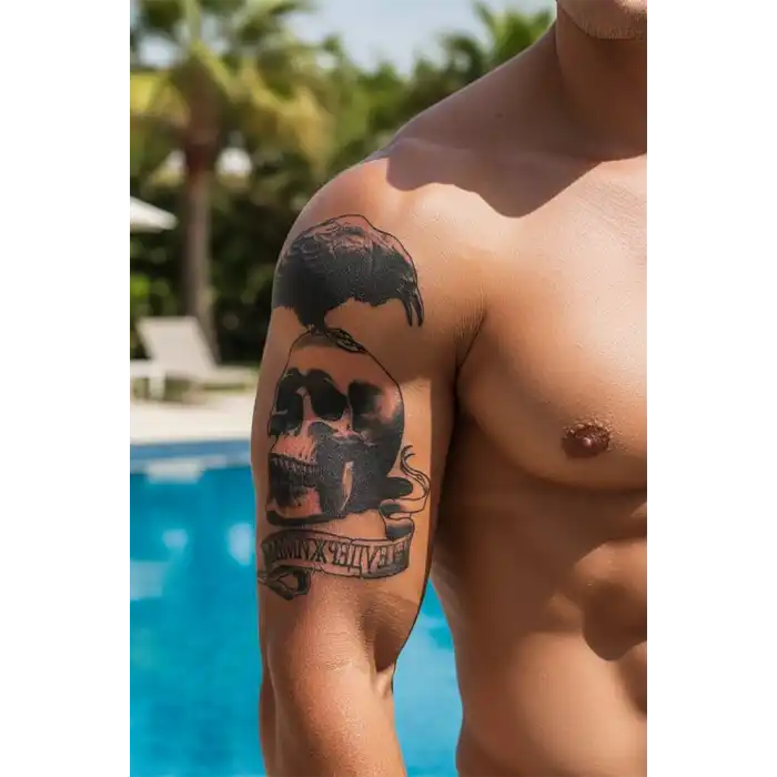 Geçici Kurukafa Dövme Tattoo