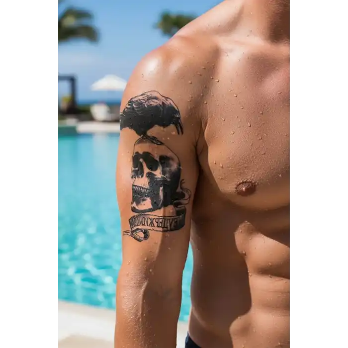 Geçici Kurukafa Dövme Tattoo