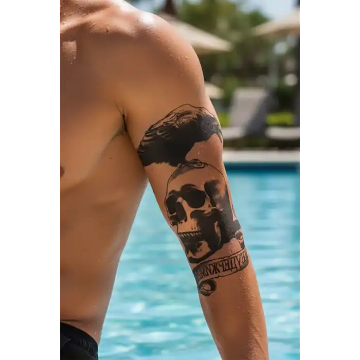 Geçici Kurukafa Dövme Tattoo