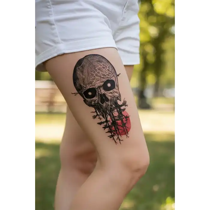 Geçici Kurukafa Dövme Tattoo