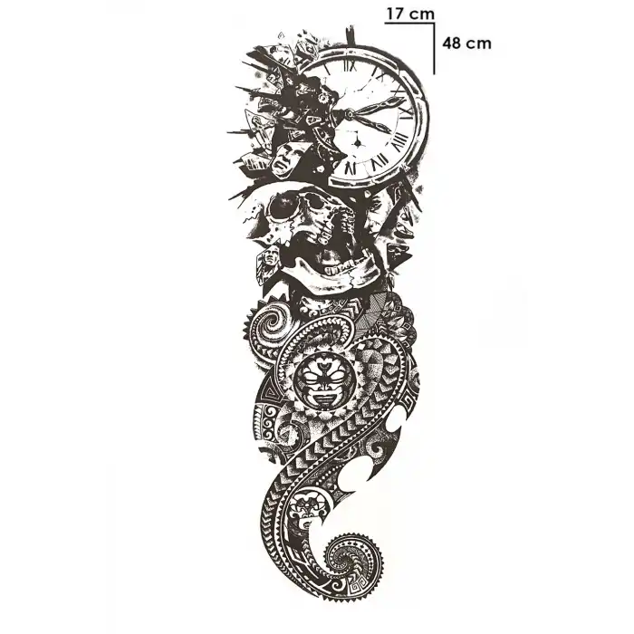 Geçici Kurukafa ve Saat Kol Dövme Tattoo