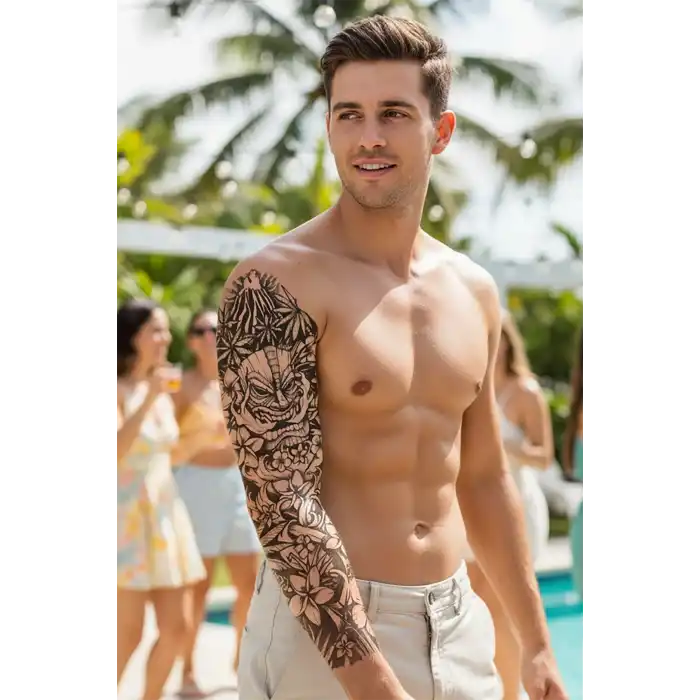 Geçici Motifli Kol Dövme Tattoo