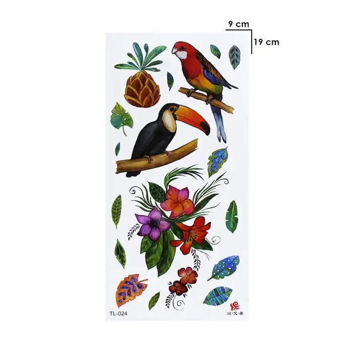 Geçici Papağan Dövme Tattoo