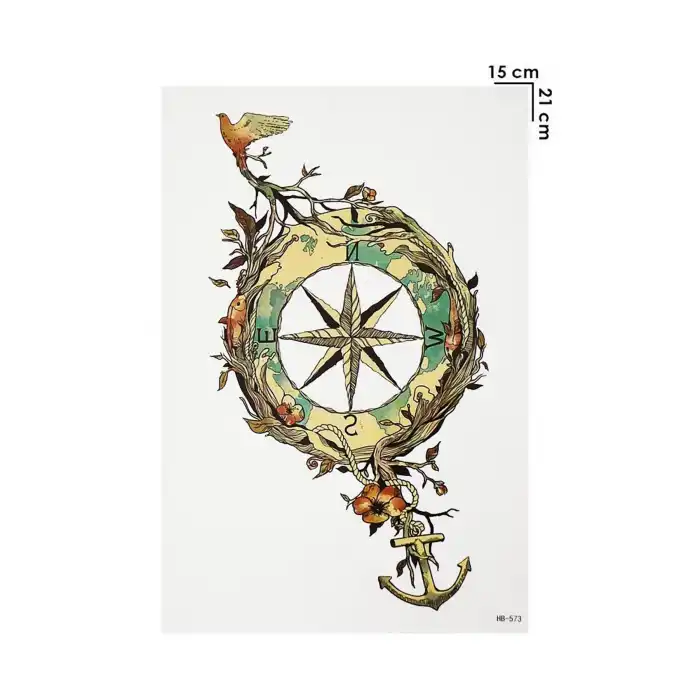 Geçici Pusula Dövme Tattoo