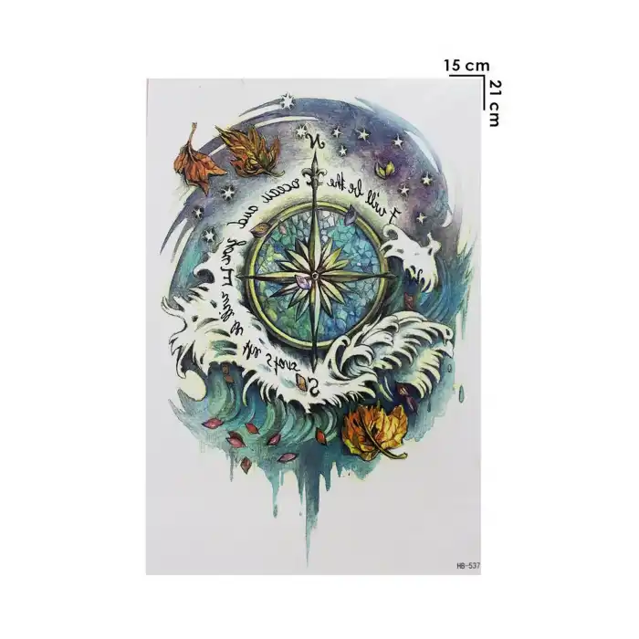 Geçici Pusula Dövme Tattoo