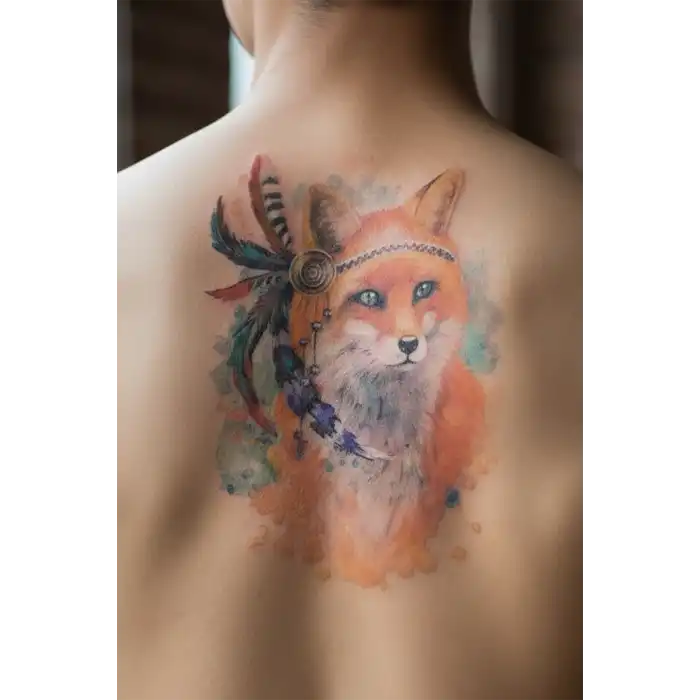 Geçici Tilki Dövme Tattoo