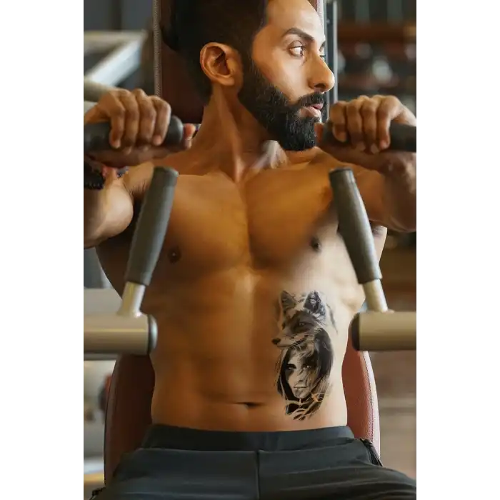 Geçici Tilki ve Kadın Dövme Tattoo