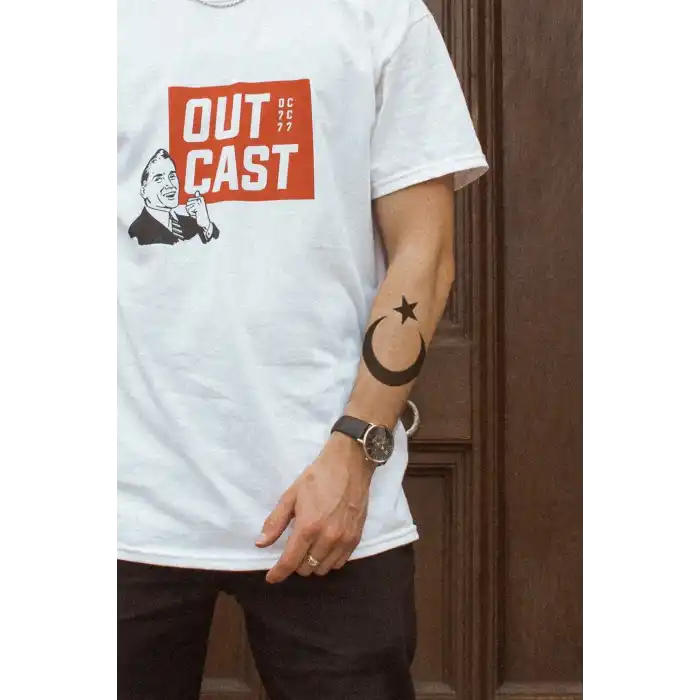 Geçici Türk Bayrağı - Ayyıldız Dövme Tattoo