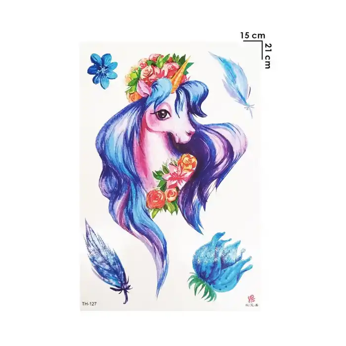 Geçici Unicorn Dövme Tattoo