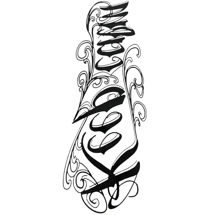 Geçici Yazı Detaylı Dövme Tattoo