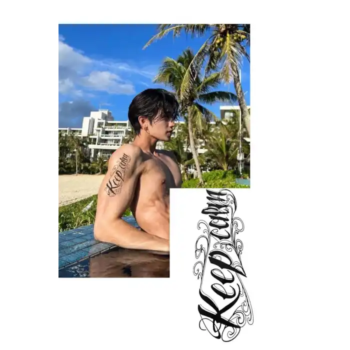 Geçici Yazı Detaylı Dövme Tattoo