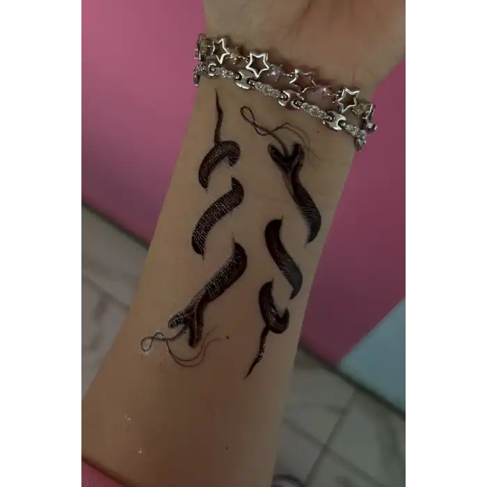 Geçici Yılan Figürlü Mini Dövme Tattoo
