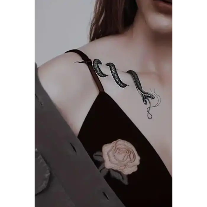 Geçici Yılan Figürlü Mini Dövme Tattoo