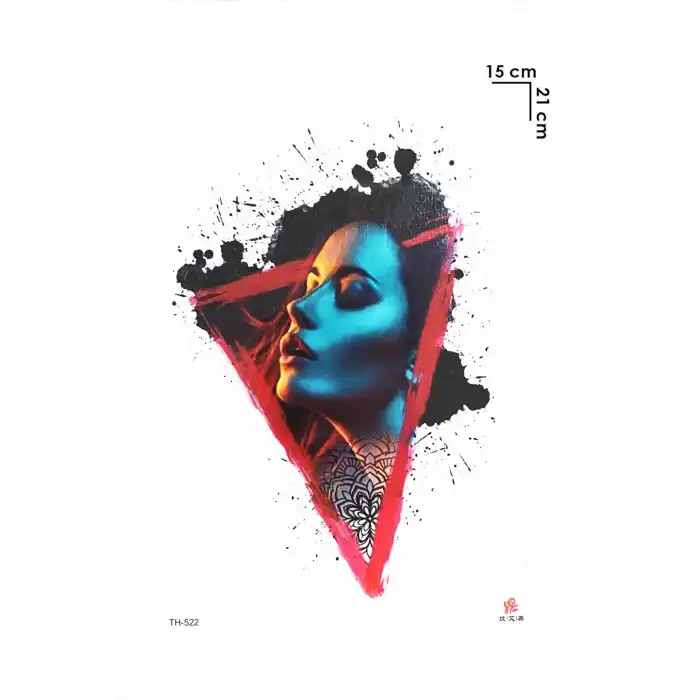 Gerçekçi Geçici Kadın Modelli Dövme Tattoo