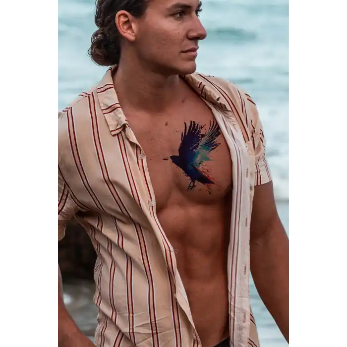 Gerçekçi Geçici Karga Dövme Tattoo