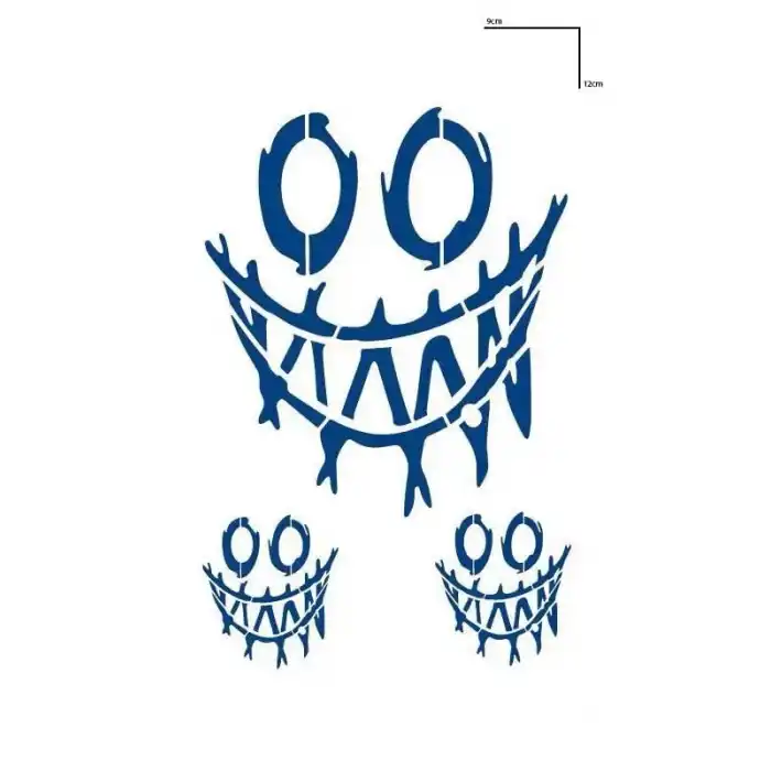 Gülen Yüz Figürlü 12 Saat Sonra Kararan Geçici Mini Dövme Tattoo