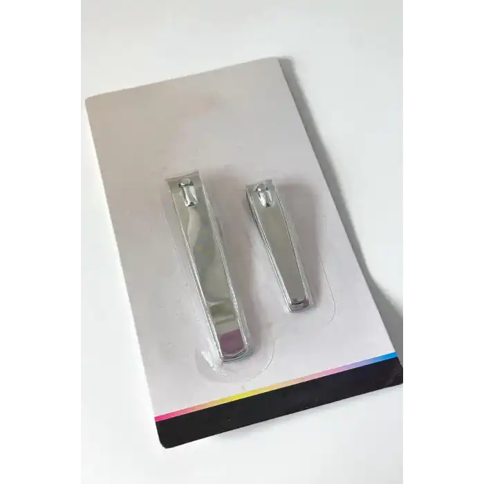 Gümüş Renk 2li Orta Boy Ve Büyük Boy Tırnak Makası Set