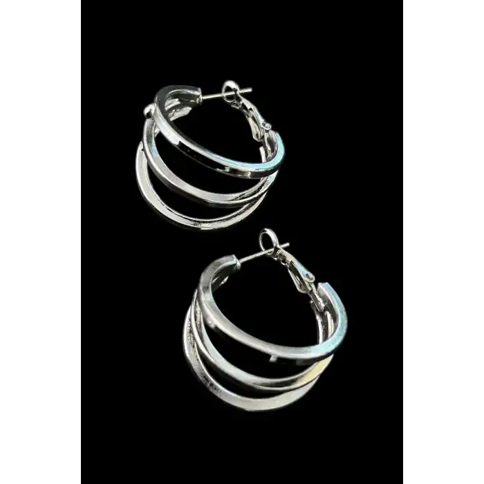 Gümüş Renk 20MM Halka Küpe (Çift)