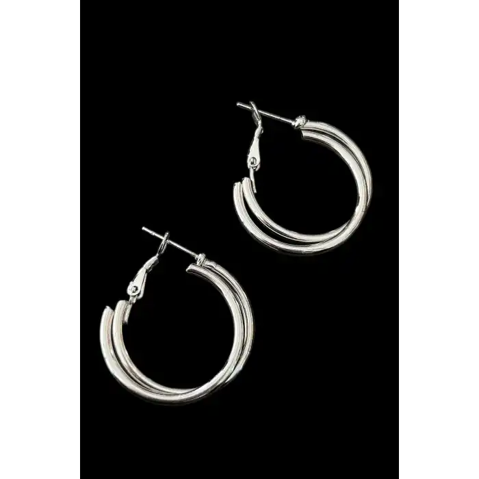 Gümüş Renk 20MM Halka Küpe (Çift)