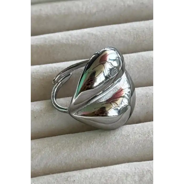 Gümüş Renk Ayarlanabilir Çelik Yüzük