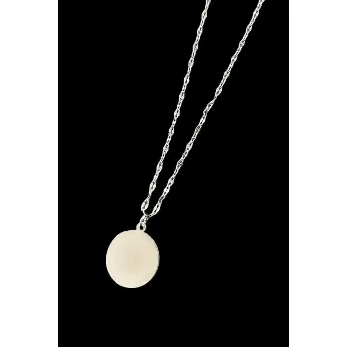 Gümüş Renk Çelik Kolye